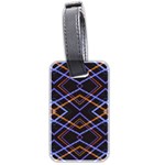 Intersecting Diamonds Motif Print Pattern Luggage Tag (two sides) Front