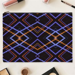 Intersecting Diamonds Motif Print Pattern Cosmetic Bag (xxxl)