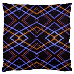 Intersecting Diamonds Motif Print Pattern Large Flano Cushion Case (two Sides) by dflcprintsclothing