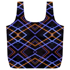 Intersecting Diamonds Motif Print Pattern Full Print Recycle Bag (xxxl) by dflcprintsclothing