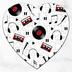 Music Life Jigsaw Puzzle (heart) by Valentinaart