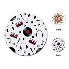 Music Life Playing Cards Single Design (round)