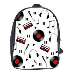 Music Life School Bag (large) by Valentinaart