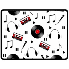 Music Life Fleece Blanket (large)  by Valentinaart