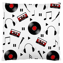 Music Life Large Cushion Case (two Sides) by Valentinaart