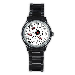 Music Life Stainless Steel Round Watch by Valentinaart