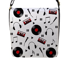 Music Life Flap Closure Messenger Bag (l) by Valentinaart