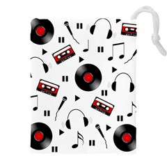 Music Life Drawstring Pouch (4xl) by Valentinaart