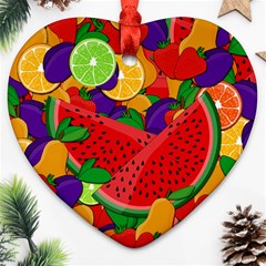 Fruit Life 2  Ornament (heart) by Valentinaart