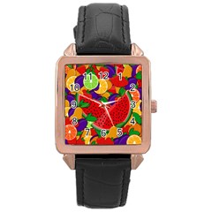 Fruit Life 2  Rose Gold Leather Watch 