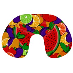 Fruit Life 2  Travel Neck Pillow by Valentinaart