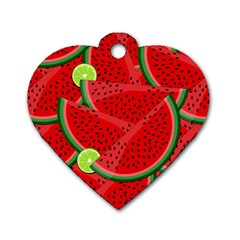 Fruit Life 3 Dog Tag Heart (one Side) by Valentinaart