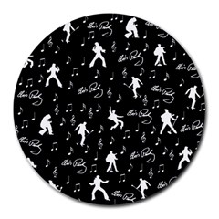 Elvis Round Mousepads by Valentinaart