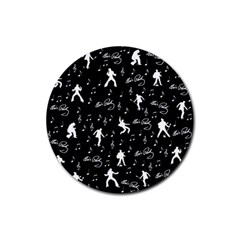 Elvis Rubber Round Coaster (4 Pack)  by Valentinaart