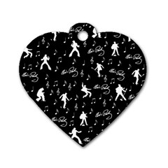 Elvis Dog Tag Heart (one Side) by Valentinaart