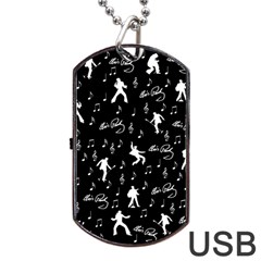 Elvis Dog Tag Usb Flash (two Sides) by Valentinaart