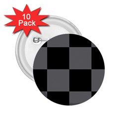 Black Gingham Check Pattern 2 25  Buttons (10 Pack)  by yoursparklingshop