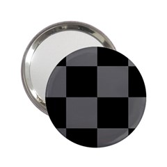 Black Gingham Check Pattern 2 25  Handbag Mirrors by yoursparklingshop