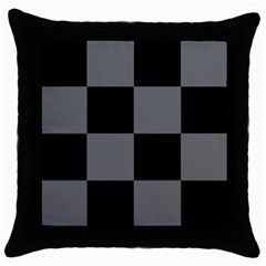 Black Gingham Check Pattern Throw Pillow Case (black) by yoursparklingshop