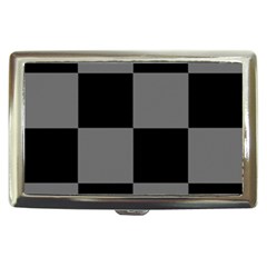 Black Gingham Check Pattern Cigarette Money Case by yoursparklingshop