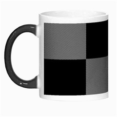 Black Gingham Check Pattern Morph Mugs by yoursparklingshop