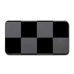 Black Gingham Check Pattern Medium Bar Mats by yoursparklingshop