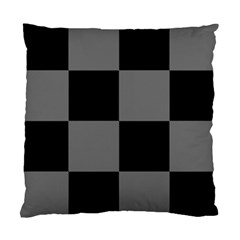 Black Gingham Check Pattern Standard Cushion Case (two Sides) by yoursparklingshop