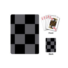 Black Gingham Check Pattern Playing Cards Single Design (mini)