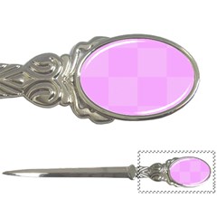 Pink Gingham Check Squares Letter Opener by yoursparklingshop