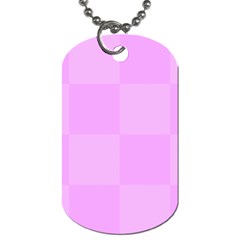 Pink Gingham Check Squares Dog Tag (one Side) by yoursparklingshop