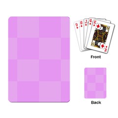 Pink Gingham Check Squares Playing Cards Single Design (rectangle)