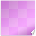 Pink Gingham Check Squares Canvas 20  x 20  19 x19.27  Canvas - 1