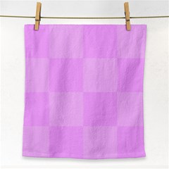 Pink Gingham Check Squares Face Towel by yoursparklingshop