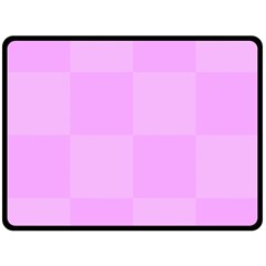 Pink Gingham Check Squares Fleece Blanket (large)  by yoursparklingshop