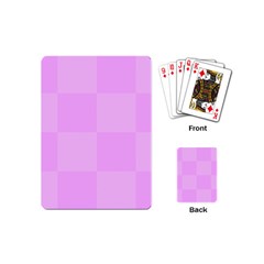 Pink Gingham Check Squares Playing Cards Single Design (mini)