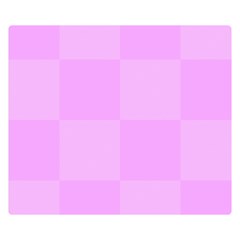 Pink Gingham Check Squares Double Sided Flano Blanket (small)  by yoursparklingshop