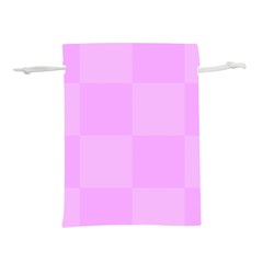 Pink Gingham Check Squares Lightweight Drawstring Pouch (s) by yoursparklingshop