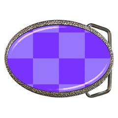 Purple Gingham Check Squares Pattern Belt Buckles by yoursparklingshop