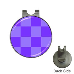 Purple Gingham Check Squares Pattern Hat Clips With Golf Markers by yoursparklingshop