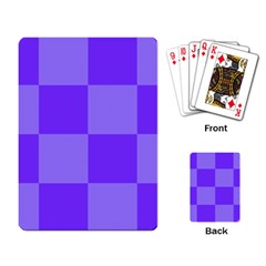 Purple Gingham Check Squares Pattern Playing Cards Single Design (rectangle)