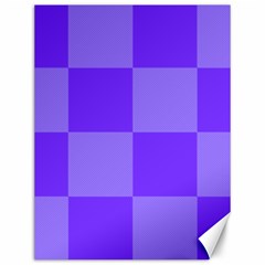 Purple Gingham Check Squares Pattern Canvas 12  X 16  by yoursparklingshop