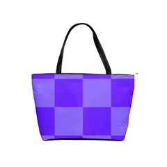 Purple Gingham Check Squares Pattern Classic Shoulder Handbag by yoursparklingshop