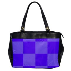 Purple Gingham Check Squares Pattern Oversize Office Handbag by yoursparklingshop