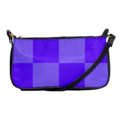 Purple Gingham Check Squares Pattern Shoulder Clutch Bag by yoursparklingshop