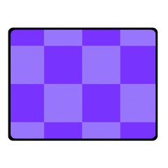 Purple Gingham Check Squares Pattern Double Sided Fleece Blanket (small)  by yoursparklingshop