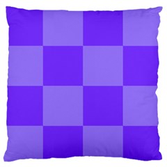 Purple Gingham Check Squares Pattern Large Flano Cushion Case (one Side) by yoursparklingshop