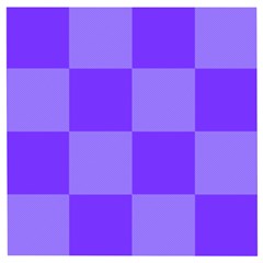 Purple Gingham Check Squares Pattern Wooden Puzzle Square by yoursparklingshop