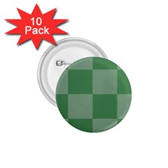 Green Gingham Check Squares Pattern 1 75  Buttons (10 Pack) by yoursparklingshop