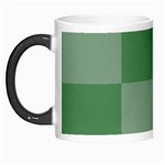 Green Gingham Check Squares Pattern Morph Mugs Left