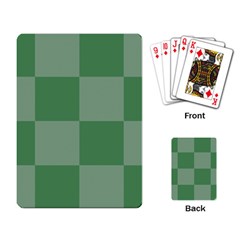 Green Gingham Check Squares Pattern Playing Cards Single Design (rectangle)